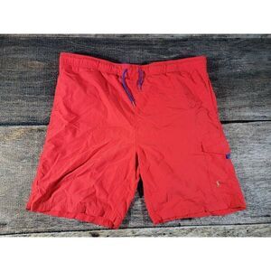 VTG Polo Ralph Lauren Swim Trunks Red With Pocket